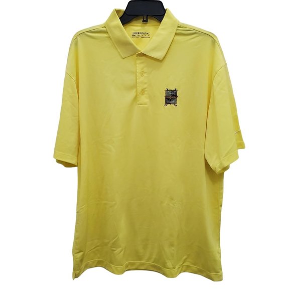 Nike Other - Nike Golf Men's Bright Yellow Brickyard Crossing Embroidered Breathable Polo XL